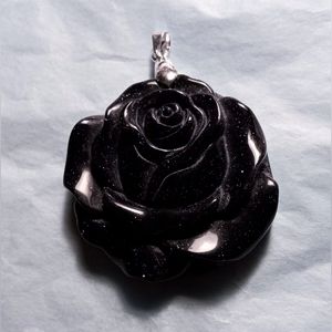 Amazing hand carved Genuine Blue Sand Stone pendant!